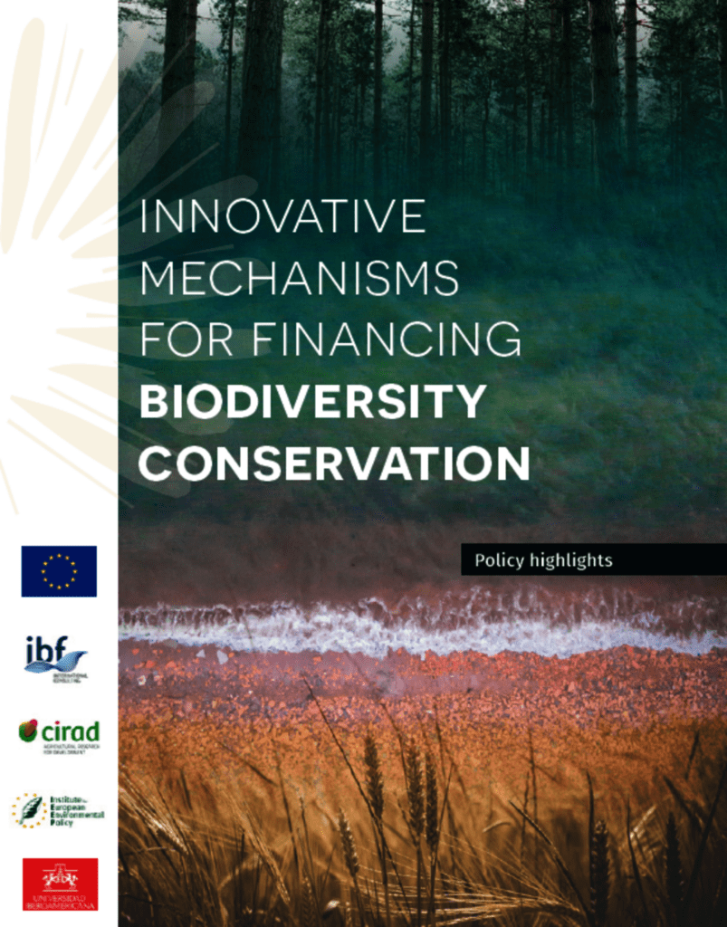 Innovative Mechanisms For Financing Biodiversity Conservation - IEEP AISBL