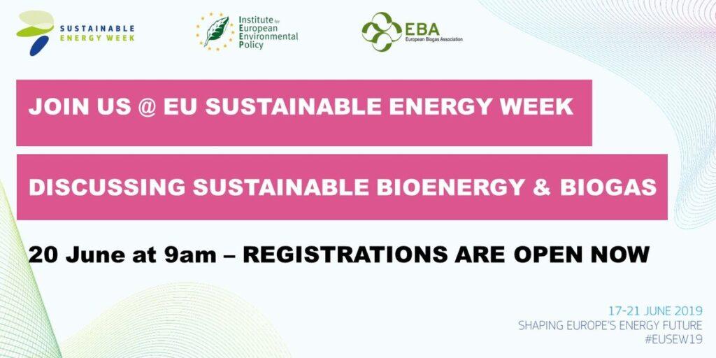 IEEP sustainable bioenergy & biogas event at EU Sustainable Energy Week