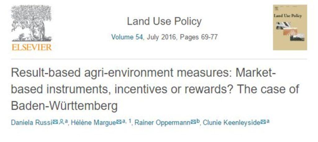 Improving environmental financing via result-based agri-environment measures