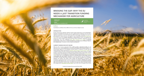 just transition funding mechanism for agriculture